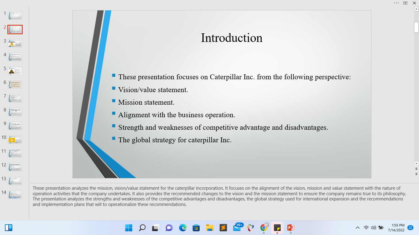 strategic management research project presentation